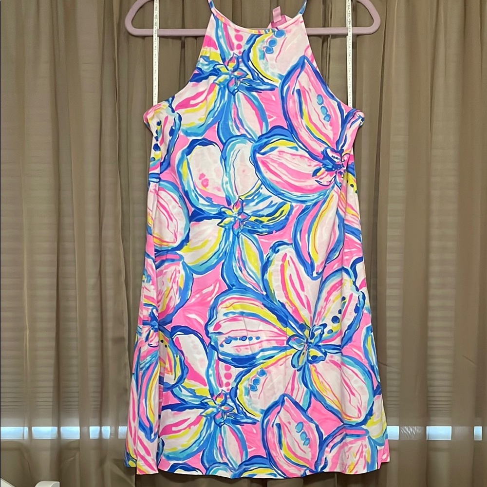 Lilly Pulitzer Pink and Blue Floral Margot Dress